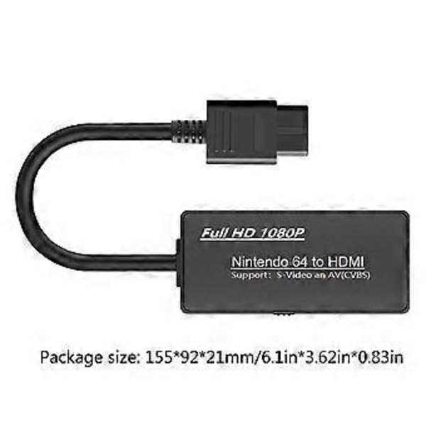 N64 Av S-video Til Hdmi-kompatibel Konverter Konverterings Adapter Kabel Av Adapter