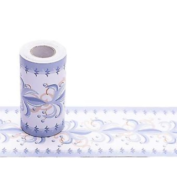 Tapettireunus, irrotettava ja kiinnitettävä tarra, 4 tuumaa x 32,8 jalkaa (sininen)