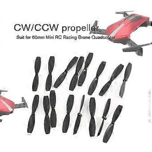 8 Paria Cw/ccw Potkurin Lapa Rc 60mm Mini Racing Drone Quadcopter Lentokone Uav Varaosat Lisätarvikkeet Komponentti Musta