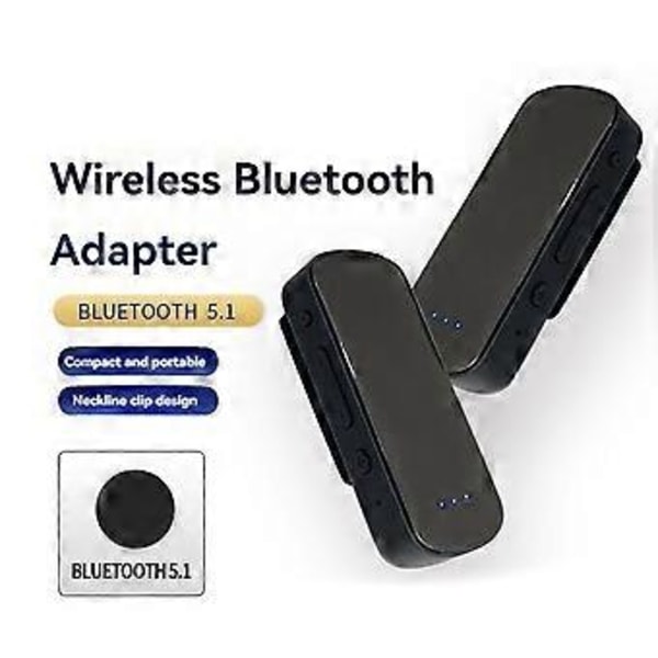 5.1 Bluetooth Receiver Adapter Bærbar Mini Bluetooth Adapter Lavalier Bluetooth Receiver til Bil Hjem Stereoanlæg