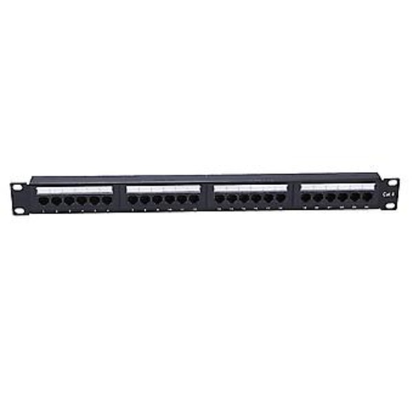 Utp 24 Port Rj45 Patch Panel Rack Kabelmontert Brakett Koblingsrack Verktøy Etet Lan Netwo