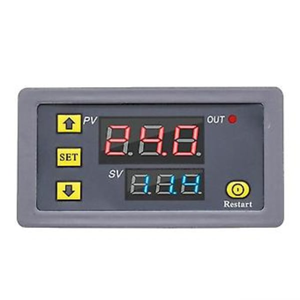 Digitalt Relæ LED Display Cyklus R S Justerbart Timing Relæ