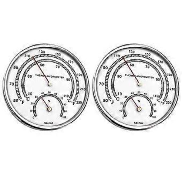 2 i 1 Basturum Termometer och Hygrometer, Vikbar Design för Bastu, Hotell, Badrum Temperaturmätningsverktyg