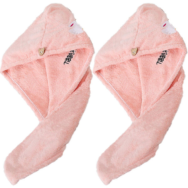 2-pack mikrofiberhårbandana torkhanddukar för kvinnor med långt, lockigt, vått hår style7