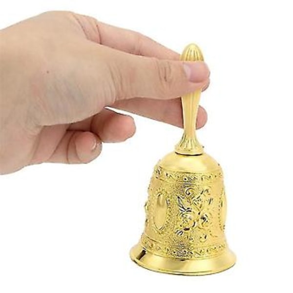 Handgraverad handklocka för bröllop, skola, jul, larm och sängliggande, guld