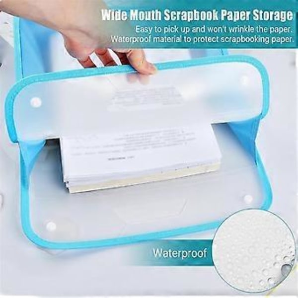 3-pack Scrapbook Pappersförvaring Organizer, Expanderande Papper för 12 X 12 Ark, Scrapbook Pappersförvaring Svart