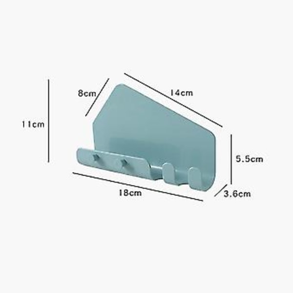 Ny Design Mobiltelefon Väggladdningshållare Ställ För Garderobsförvaringsfäste Med 4 Krokar Multi-u