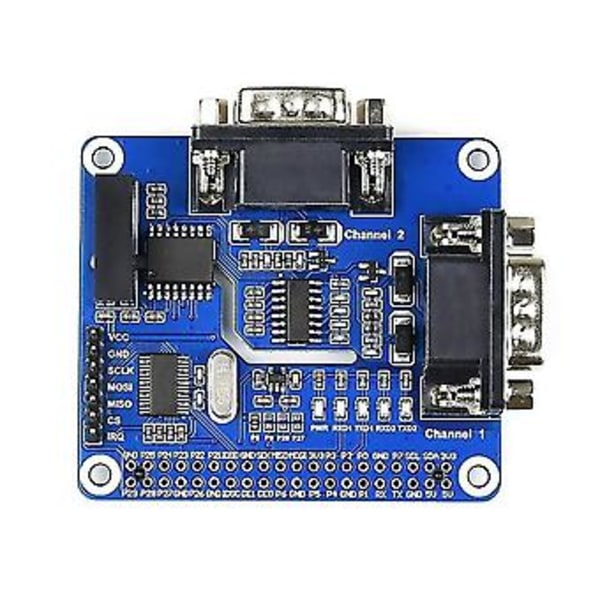 Waveshare 2-kanals Isolerad Rs232 Expansions Hat För Raspberry Pi