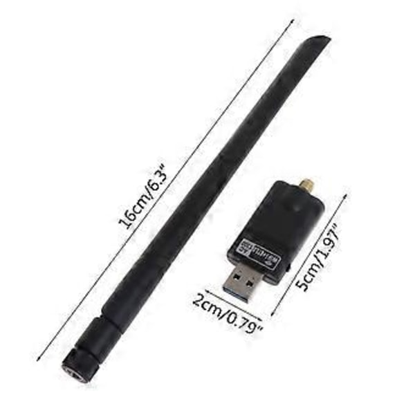 USB3.0 LAN-adapter 2.4/5Ghz AC1300 WiFi-adapter Bluetooth-kompatibel 5.0 Trådløst Nettverkskort 1300M 802.11ac for Laptop