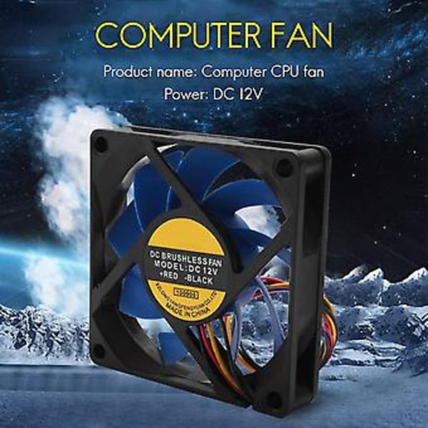 12V 32 70mm 4-pin Datorchassi Cfm Pwm Cpu Pc Fläkt
