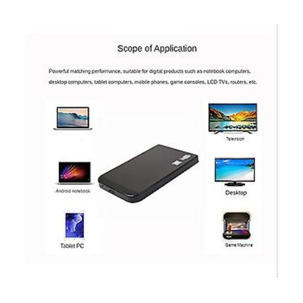 Hdd-fodral Usb 3.0 till 2,5 tums Sata Adapter Drive Case Externt Hdd-kabinett för 2,5 tums Hdd S