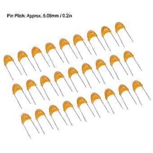 1000 stk. Keramisk Kondensator InLine Monolitisk 0.1UF Pin Pitch 5.08MM DC50V Afvigelse 10%