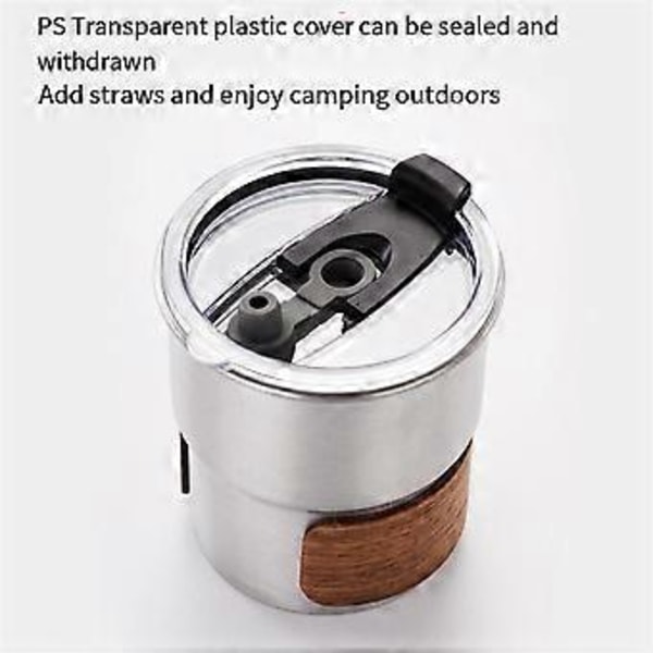 Utomhus Anti-Skållnings Campingmugg 304 Rostfritt Stål Vattenmugg Portabel Högtemperatur Kaffemugg Silver