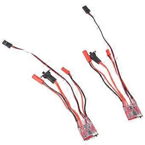 2 STK RC Bil 30A ESC Fremad Bak Børste Bremse Dobbeltvejs ESC Motor Hastighedsregulator til 1/16 1/18 1/24 Bil Båd Tank