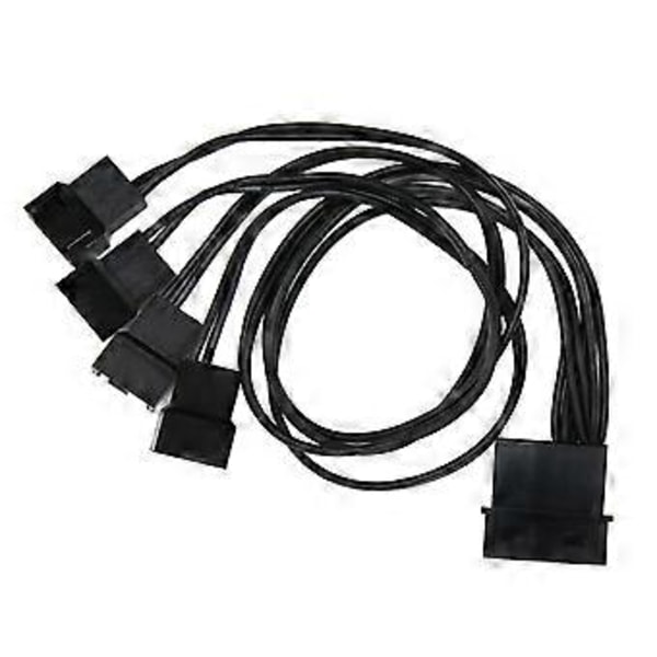 PWM Fan Splitter Praktisk 4 Pin Adapter Holdbart 3 Pin Forlænger Strømkabel til Stationær Computer