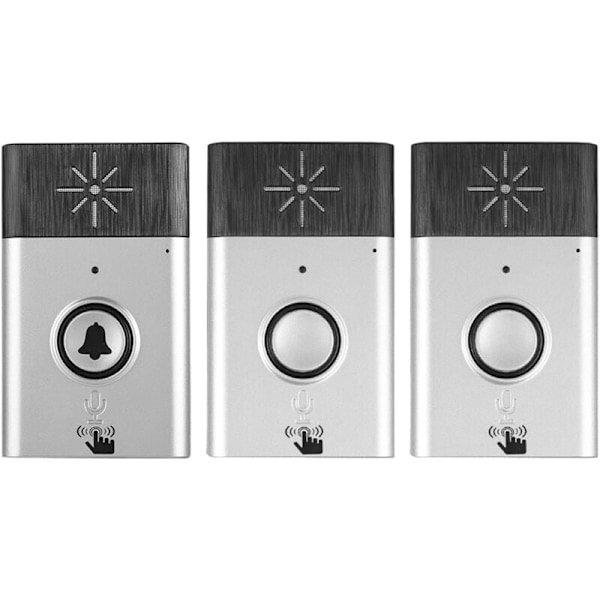 Smart trådlös röst intercom inomhus/utomhus dörråtkomstkontrollsystem BellSilver