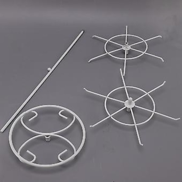 Dubbel Metall Smyckesram Örhängen Halsband Bälte Display D,
