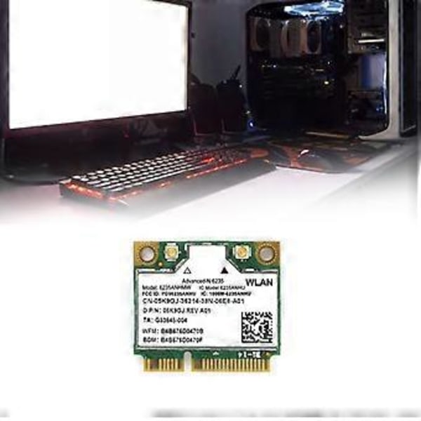 Kannettavan tietokoneen langaton verkkokortti 6235 6235AN 6235ANHMW Wifi-kortti Bluetooth-yhteensopiva 4.0 Puolikas Mini Pcie 300Mbps