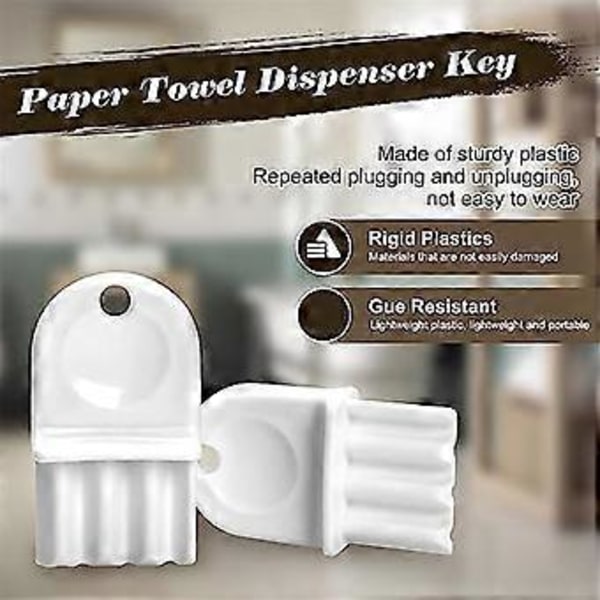 Paperipyyheautomaatin avaimet, WC-paperiautomaatin avaimet yhteensopivat Pacific-paperipyyhe- ja WC-paperiautomaattien A kanssa