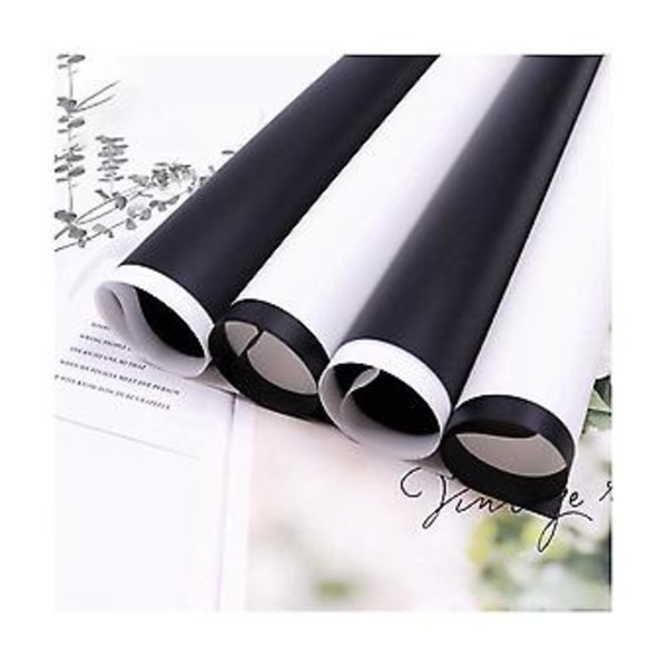 20 st Vita Kant Blomomslags Papper Dimmig Yta Presentpapper Florist Bukett Vattentät Plast