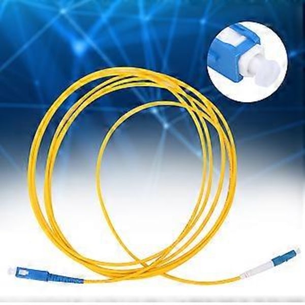 2 kpl 3 metrin LC/UPC - SC/UPC optisen kuidun patch-kaapeli, keltainen
