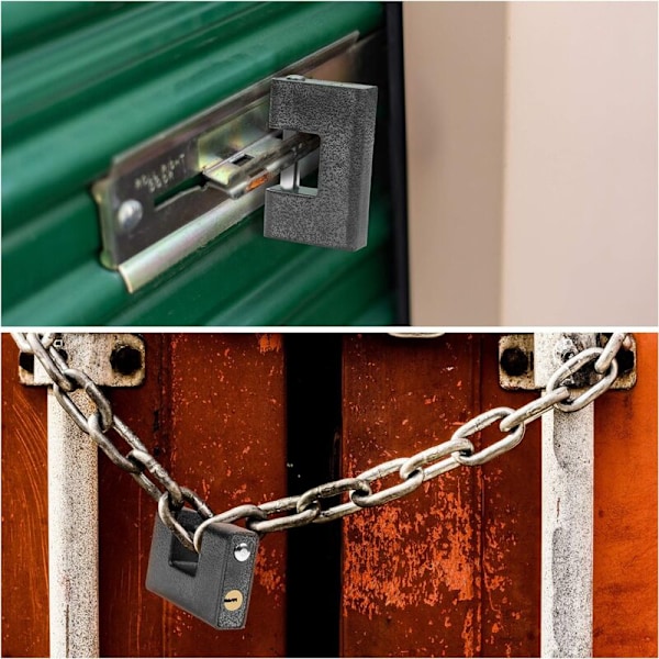 Robust utvändig buffert med 4 nycklar - Robust stålbuffert - 12 mm tjocklek - skyddar garage- och containerportar.