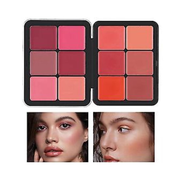 12-färgs Rougepalett Hudvänlig Ljusare Hy Multicolor Rogue Plate Concealer Plate