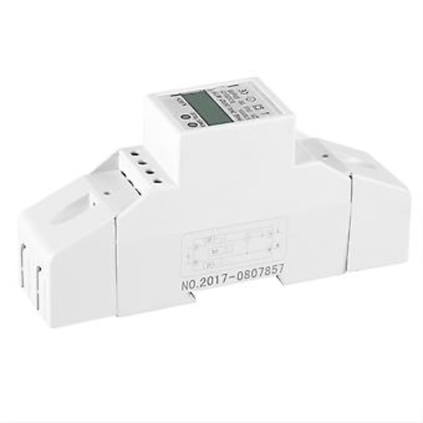 Digital LCD En-fase DIN-Skinne Elektrisk Måler 10-40A Elektronisk KWh Måler