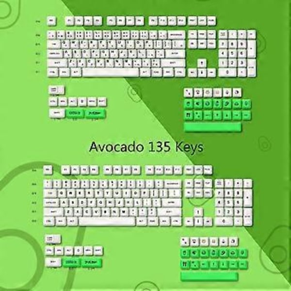 Avocado Design Keycaps for Cherry MX Gateron Kailh TTC Switch Mekanisk Gaming Tastatur Cherry Profil PBT 135 for Key