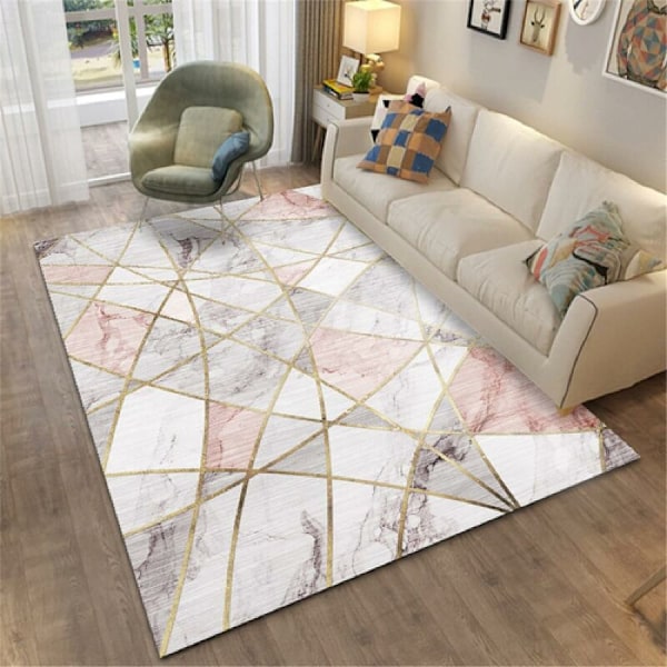 Geometrisk design mattor mattor hus mattor mattor vardagsrumsmatta geometrisk modern stil grå rosa slitstark matta sovrum tvättad