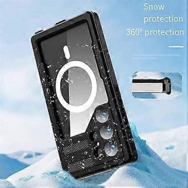 Vattentätt Telefonfodral för Galaxy S24 Ultra Fullständigt Skydd Undervattens Simning Dykning Telefonskal