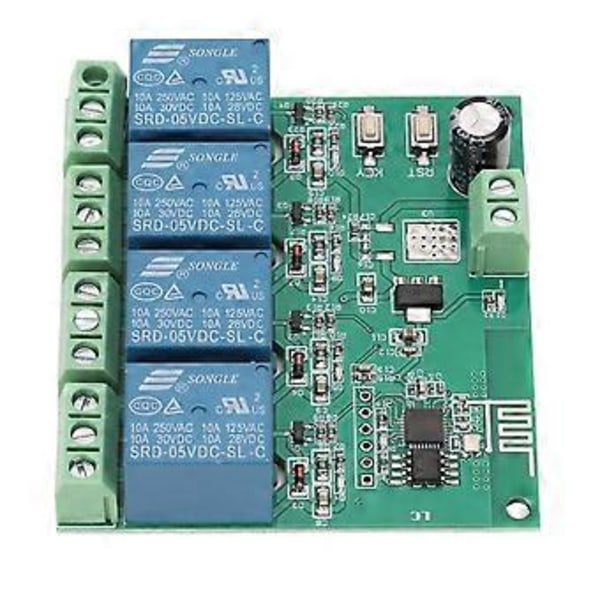 4-kanavainen relemoduuli ESP8266-siru WiFi langaton ohjaus neljän releen kortti elektronisille laitteille DC5V