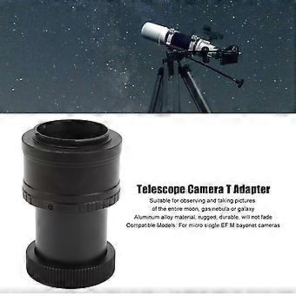 Teleskopkamera T-adapter T2-ring SCT-gränssnitt Hög hållfasthet för Micro Single EF M Bajonettkameror