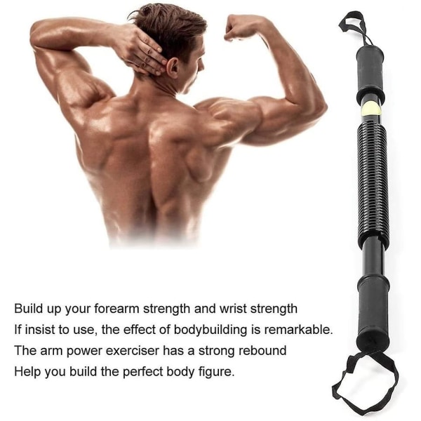 Arm Power Exerciser, Power Bar Spring Underarm Styrketräning Muskeltränare Motståndstränings Gym Kit Bröst Expander Gym Utrustning