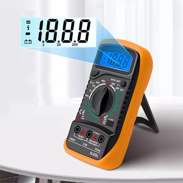 LCD Digital Multimeter Voltmeter Ammeter AC-DC-OHM Ström Krets Tester Summer