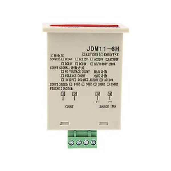 JDM11-6H 6-siffrig Elektronisk Räknare AC220V