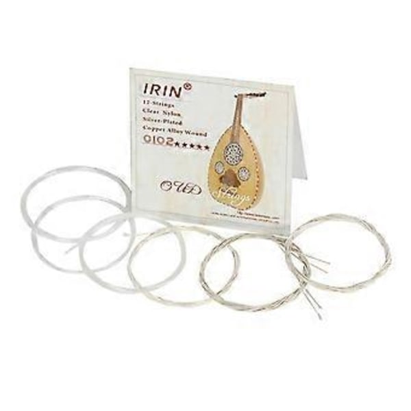 Oud Strengesæt (G-D-A-E-B-F) Klar Nylon Sølvbelagt Kobberlegering Viklet 12-Strenge
