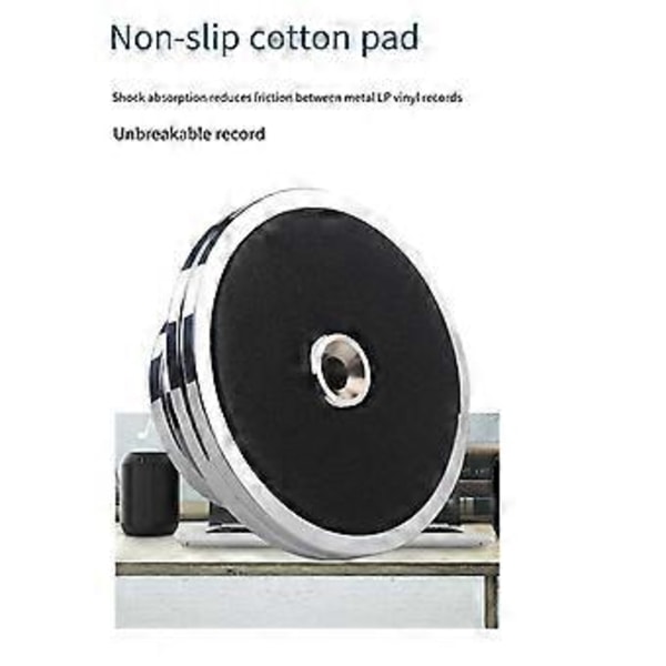HiFi LP Vinyylilevysoitin Metallinen Levynvakain Levysoittimen Painokiinnike Hopea