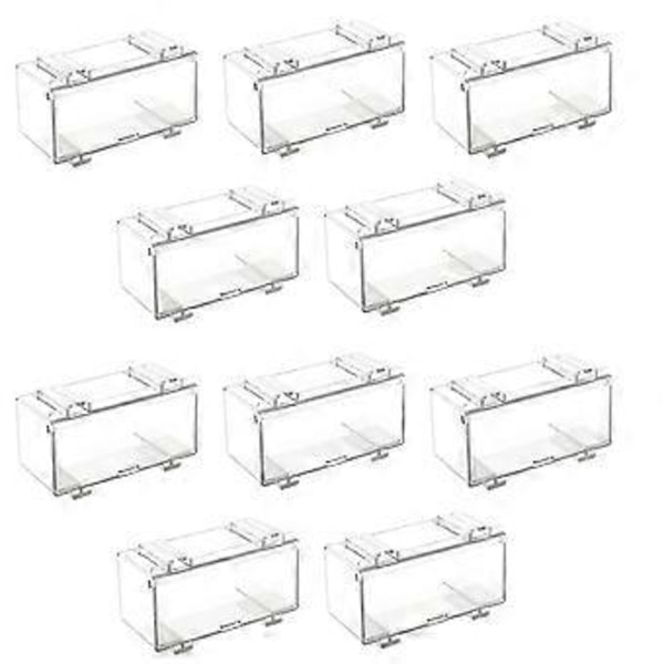 10 st Klar Akryl Displayfodral för Bilformar, Hjul Bilmodell Displayfodral Skala Hjul Displayfodral A