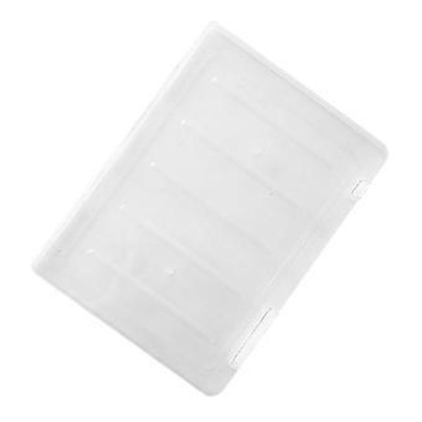 Transparent Filbox Bärbar Projektväska Vattentät Dammtät Dubbelspänne Filskyddsfodral Organizer för Kontor Skola Bibliotek