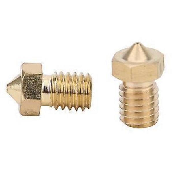 50 STK M6 Gevind Messingdyse 12,5x7,5 mm 3D Printer Tilbehør 1,75 mm Nøjagtighed til V6