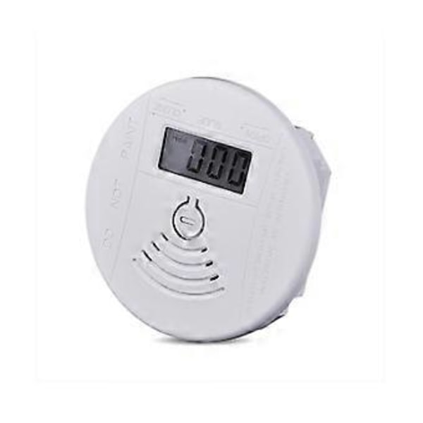 Kolmonoxid Detektor, CO Gas Monitor Larmdetektor Med LCD Digital Display Och Ljudvarning F