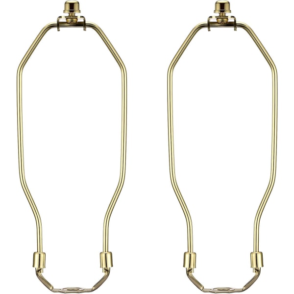 2 Set 6 Tums Heavy Duty Lamp Harp Fitter Med Sadel Och Massivt Mässingstorn