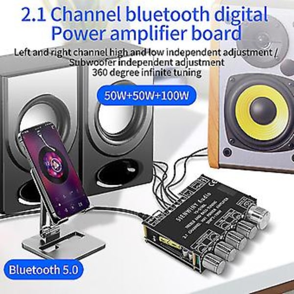-s100l 2.1 Chl Tand O Forstærkerkort Modul 50x2+100w