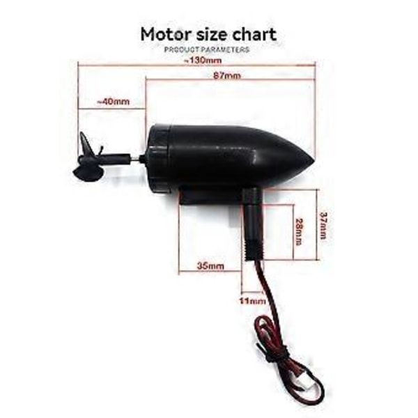 Agnbåt Undervannsmotor Propeller Båttilbehør DIY Modifiserte Sett for 2011-5 Fiske Agnbåt