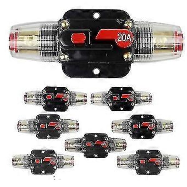 Automatisk nulstillingssikring til bilkredsløb Inverter Sikringsholder Inline Sikringsblok 20-100 Amp-80a-