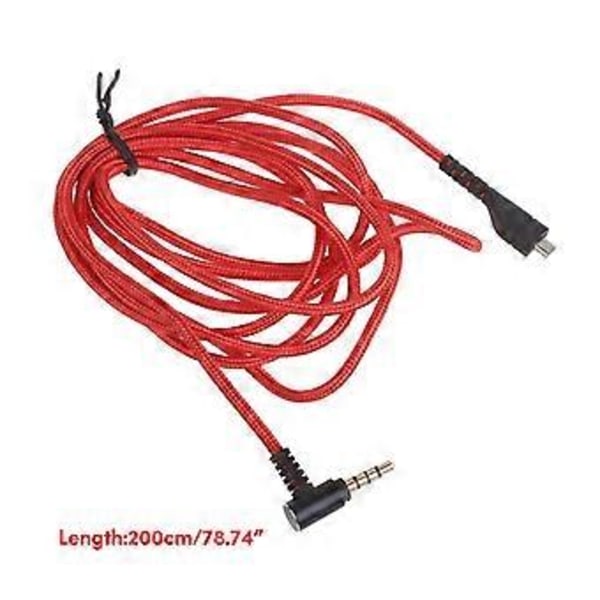 Erstatnings Nylon Flettet Hodetelefonkabel for Arctis 3 5 7 Pro Hodetelefoner Slitesterk og Kvalitets Øretelefonledning 200cm