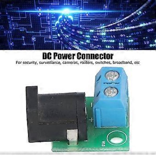 4 st DC-kontakt 5,5x2,1 mm till 2P 5,08 mm Strömadapterkort Kompatibelt med 5,5x2,5 mm Port