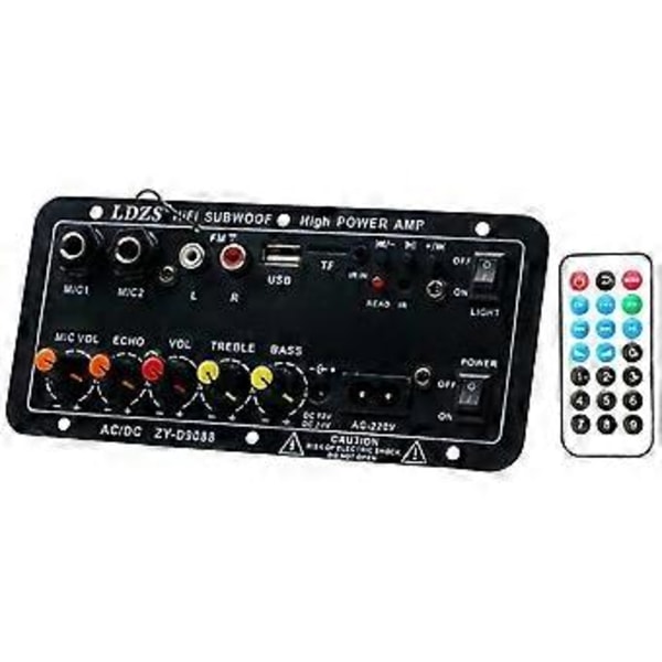 Bil Bluetooth Forstærker til Bil Forstærker Board Dobbelt Mikrofon Karaoke med Moduleret Rumklang (Adapter Inkluderet) EU STIK