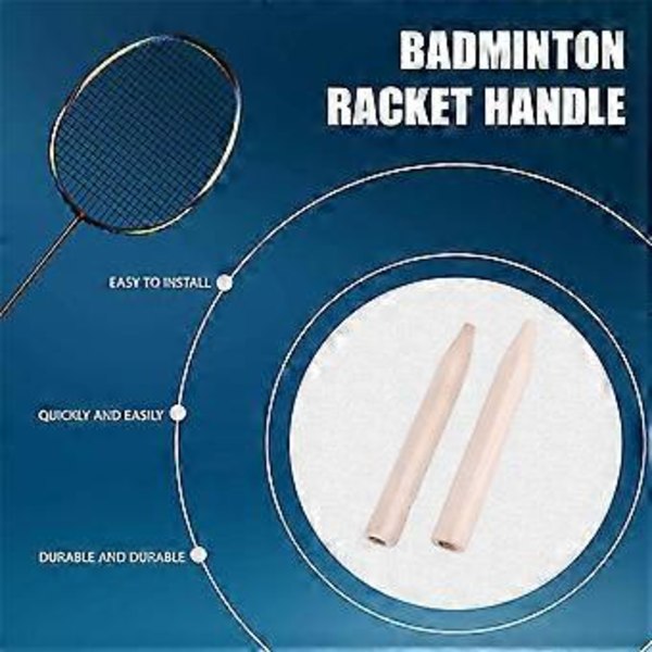 2 st Badmintonracket Handtag Trä Badmintonhandtag Reparation av Badmintonracket, G6